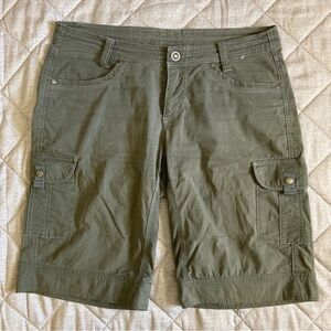 KUHL Womens Cargo Shorts Size 10 Gray Nylon Cotton Blend Outdoor Hiking 34x11.5